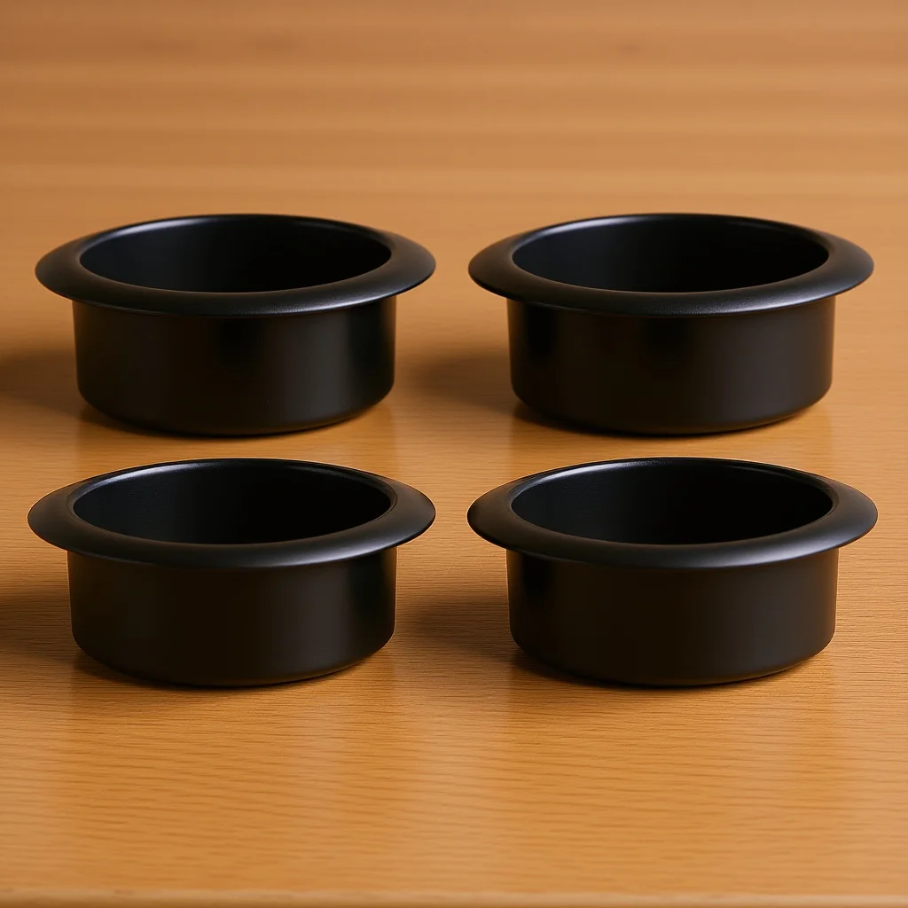 

4 Pack Recessed Cup Holder for Boat Car Truck Plastic Drink Can Storage Ringlike Mount for Commercial Vehicle Sofa Use