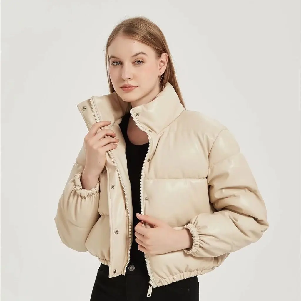 

Women's Urban Casual Faux Leather Cotton Jacket Fall New European American Style W09 65110