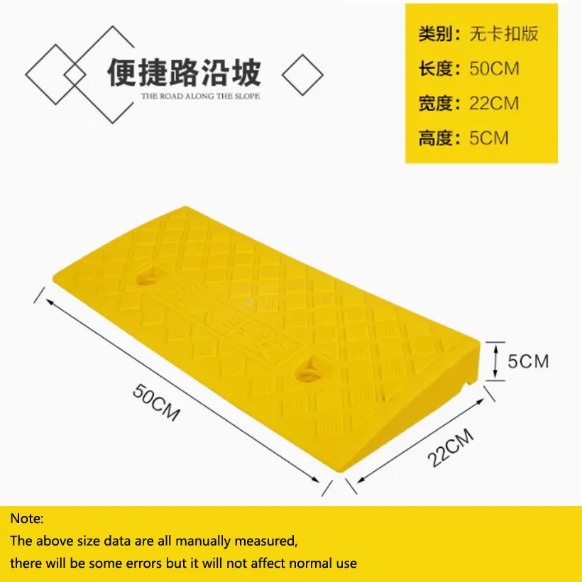 Car Access Ramp Triangle Pad Speed Reducer Durable Threshold for Automobile Motorcycle Heavy Wheelchair Duty Rubber Wheel