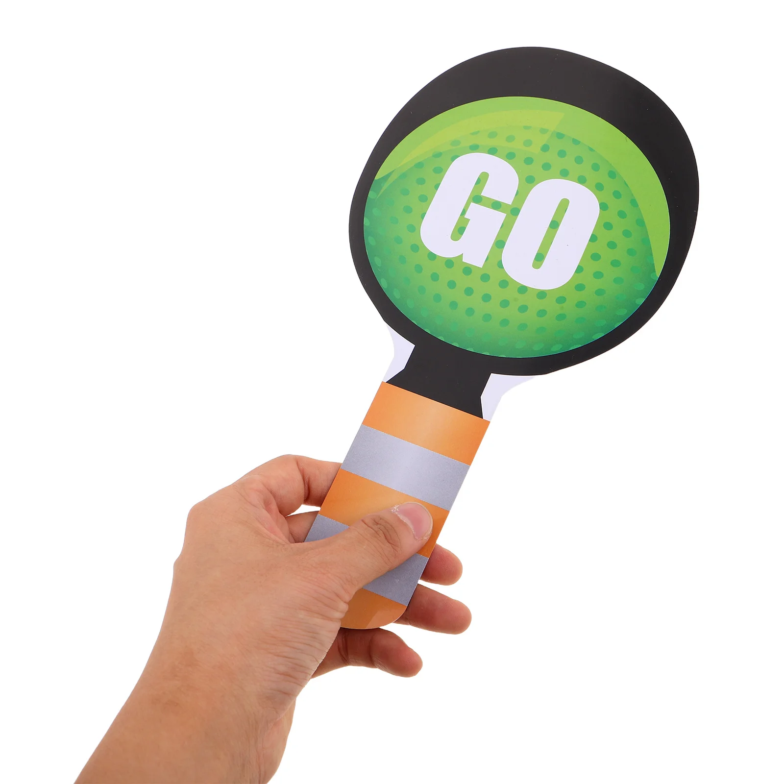 

4Pcs Traffic Safety Education Set Double-Sided Stop Handheld Signs Classroom Interactive Play Stop Sign