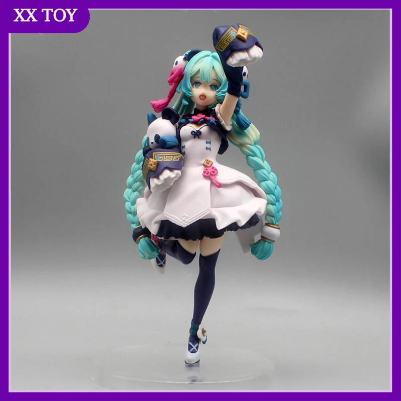 Figura Hatsune Miku Estilo Nacional, modelo PVC, coleção de bonecas Kawaii, ornamento da moda, brinquedos infantis, presente, novo