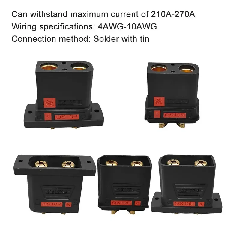 210A QS10 Male Female Battery Plug Anti-ignition Electric Vehicle Battery Connector QS10P-L-S-U Series Power Charging Connectors