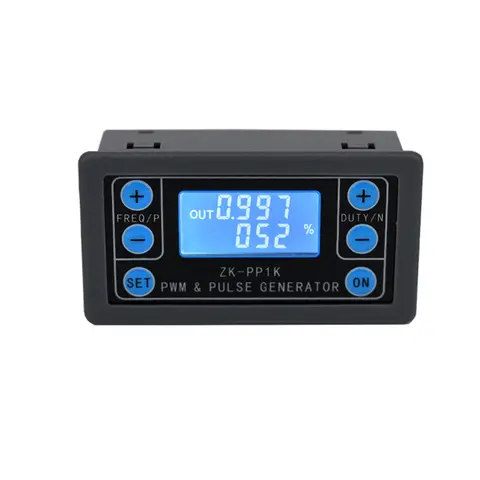Générateur de Signal PWM LCD double Mode ZK-PP1K, 1 canal, 1Hz-150KHz, fréquence d'impulsion PWM, Cycle de service, générateur d'onde carrée réglable