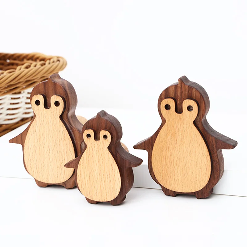 Children's Solid Wood Animal Wall Hook Nordic Style Non-punching Wall Hanging Adhesive Hook Wooden Wardrobe Drawer Knob