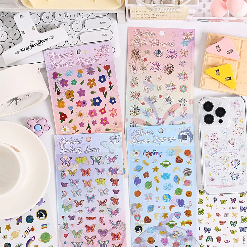 24 pack/lot Creative Butterfly Stickers Cute Scrapbooking DIY Diary Decorative Sealing Sticker Album Stick Label