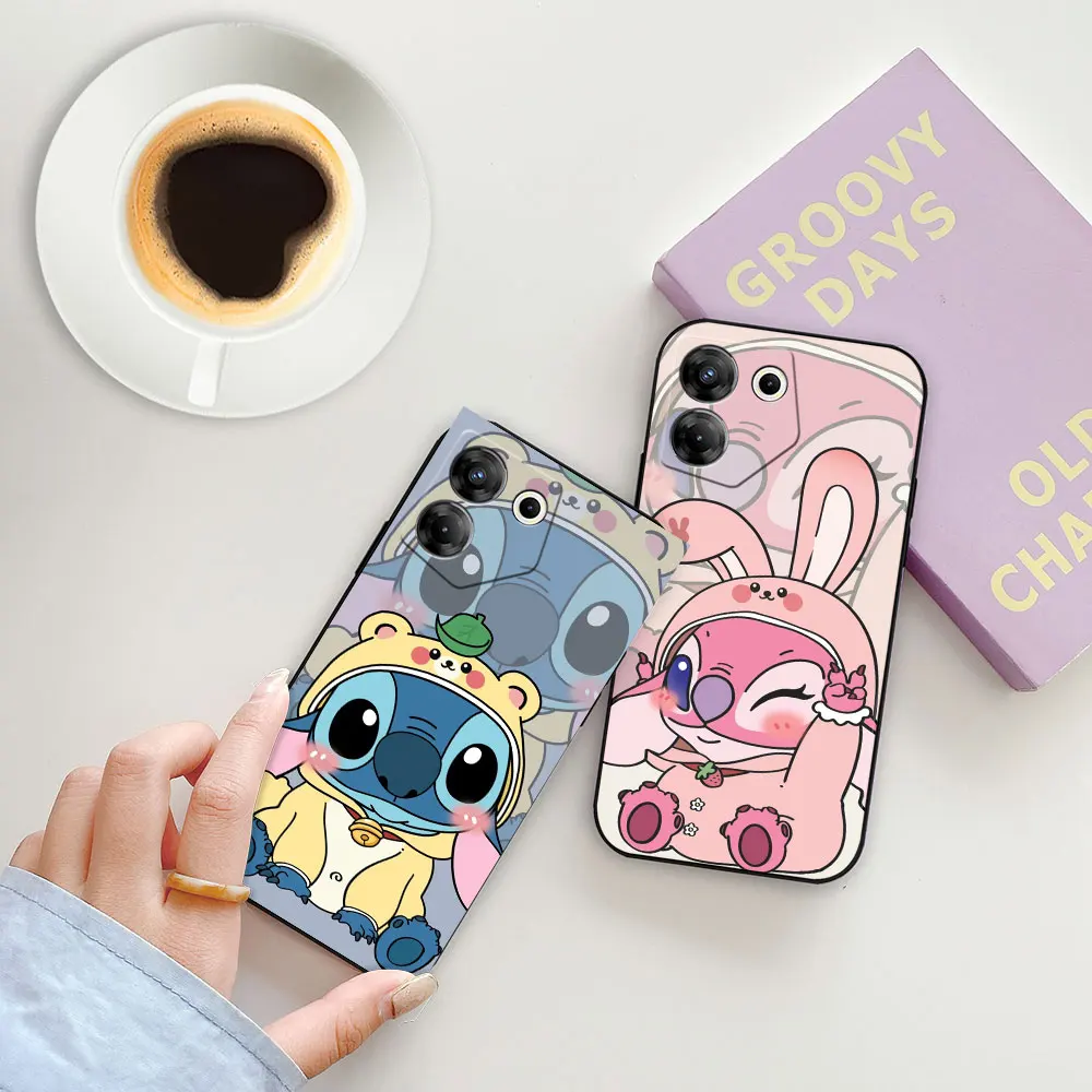 Disney Lilo Stitch Angel Cute Phone Case For Infinix TECNO POP SPARK SMART 5 6 7 8 CAMON 15 16 17 20 20C Pro 5G Case