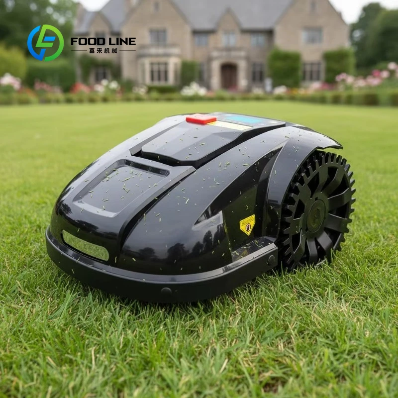

Custom Robot intelligent automatic lawn mowing robot with bump sensor application remote control