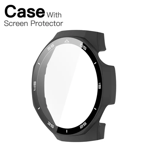 Imagen 2 del producto Funda protectora para Huawei Watch GT 5/GT5 Pro, Protector de pantalla de vidrio templado de 46MM + accesorios protectores de parachoques de PC duro