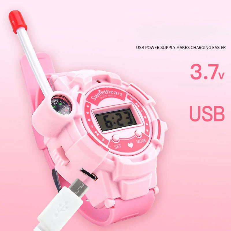 Multi-funktion Mini Walkie-talkie Uhr Spielzeug Kinder Outdoor Wireless Dialog Pager Walkie-talkie Elektronische Telefon Spielzeug