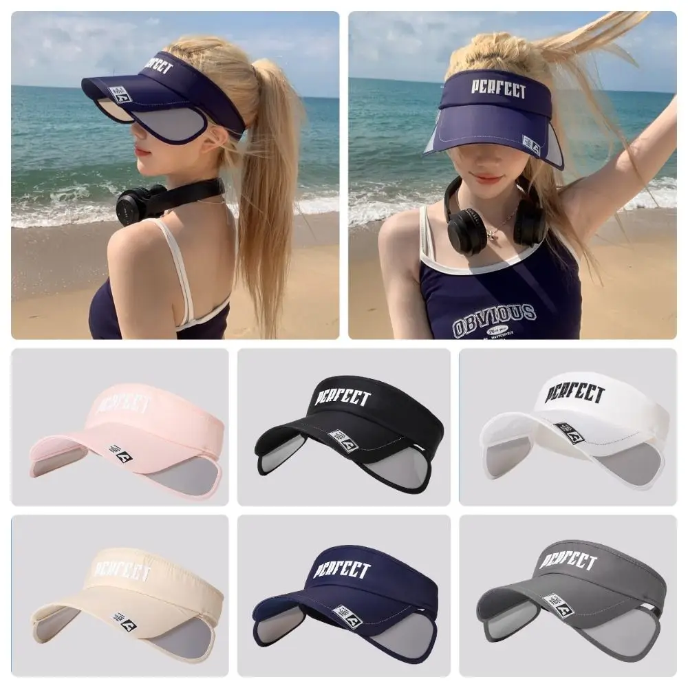 Lightweight Retractable Visor Sun Hat Breathable Adjustable Sports Visor Cap Expand Brim Sun Protection Sun Protection Hat