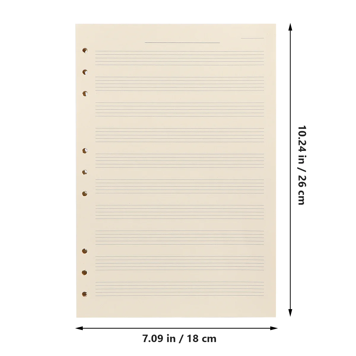 100 Sheets Loose- Leaf Manuscript Paper Notebook Refill for Musicians Loose-Leaf Notebooks Work