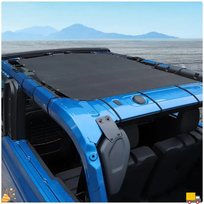 توفر الغطاء العلوي الشبكي للمظلة حماية من أشعة الشمس فوق البنفسجية للسقف لملحقات Ford Bronco 2 Door 2021 2022 2023