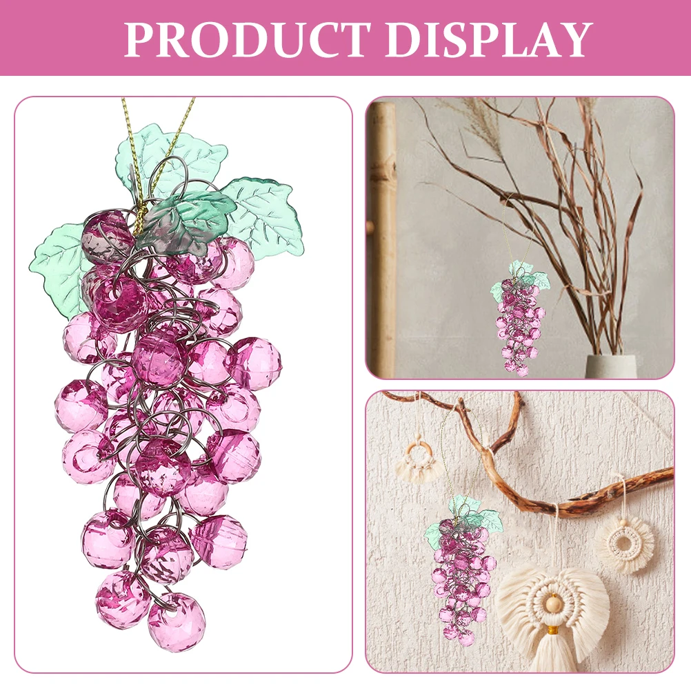 

Grape Charm Artificial Cluster Christmas Tree Purple Faux Fruit Decor Realistic