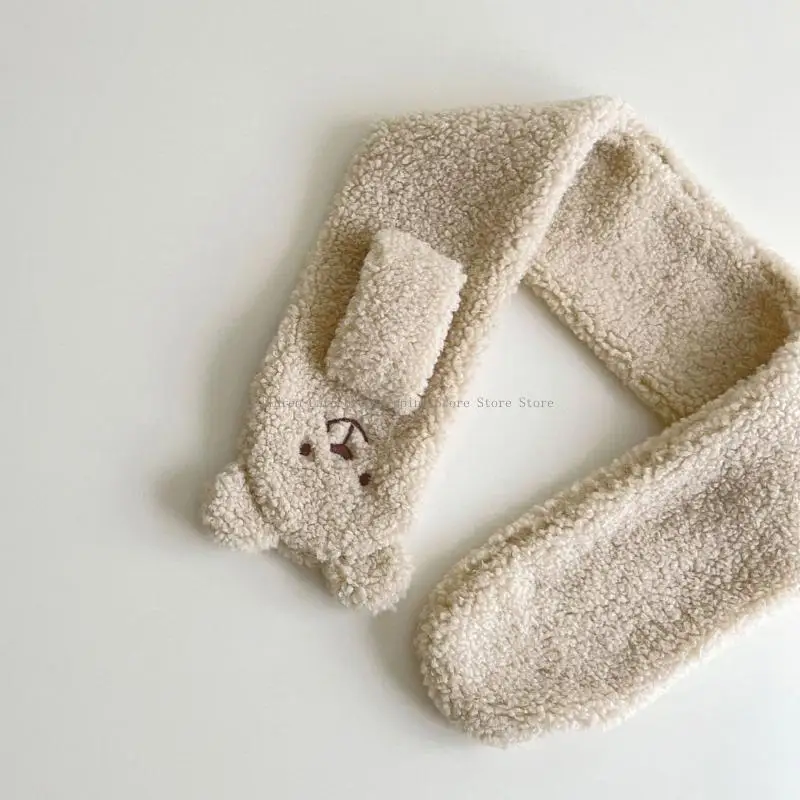 

Шарф с узором «Маленький медвежонок», стильный детский зимний чехол на шею, ветрозащитный шейный платок ручной работы, для шеи