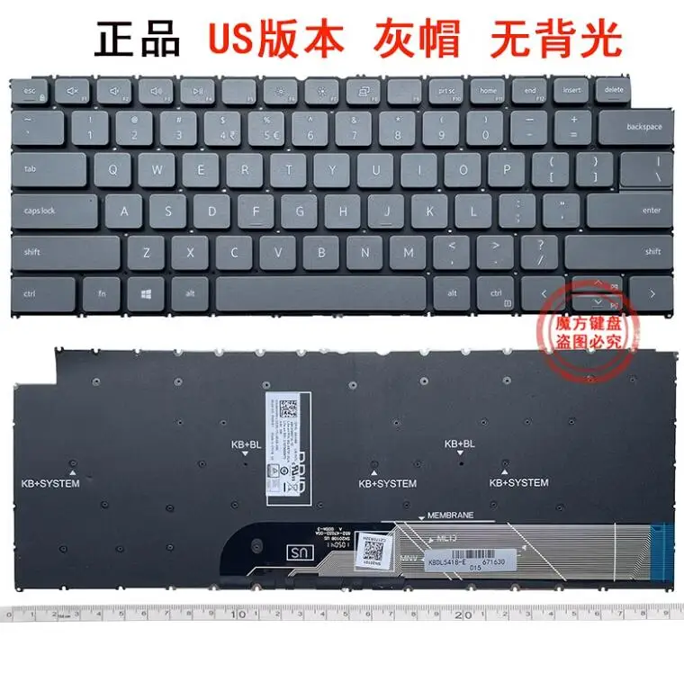 

US non-backlit Keyboard For Dell Vostro 5310 5320 5410 5415 P143G Latitude 3320 3420 3330 grey