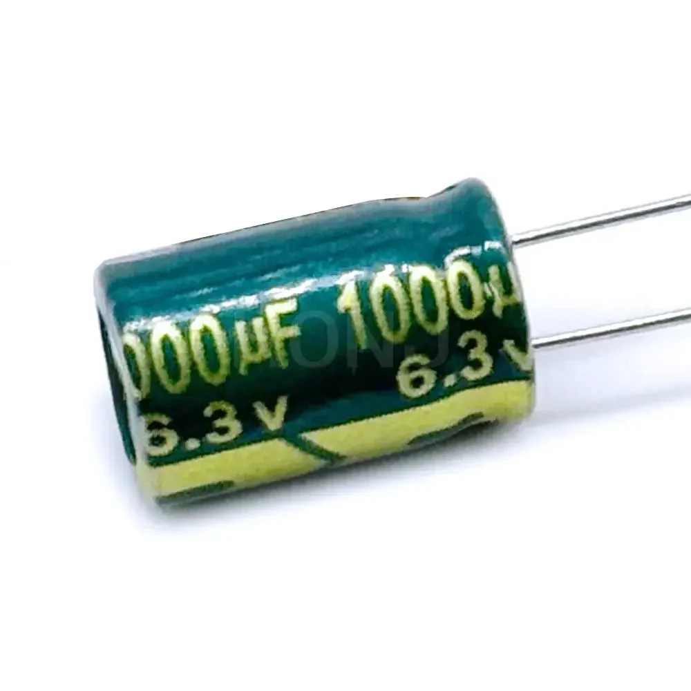 10PCS 1000UF 6.3V Electrolytic Capacitor 6.3V1000UF 6.3V 1000UF 8X12 mm High Frequency Low ESR Aluminum Capacitors ±20%