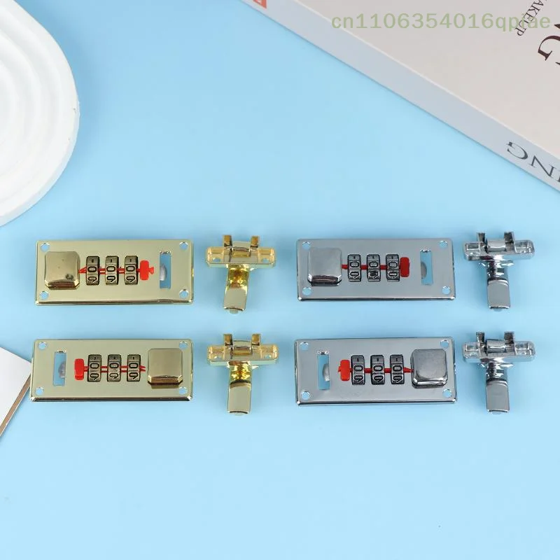3-Digit Combination Lock 65*29mm Password Lock Latch Keyless Jewelry Wooden Box Fixed Lock Suitcase Coded Locks Hardware