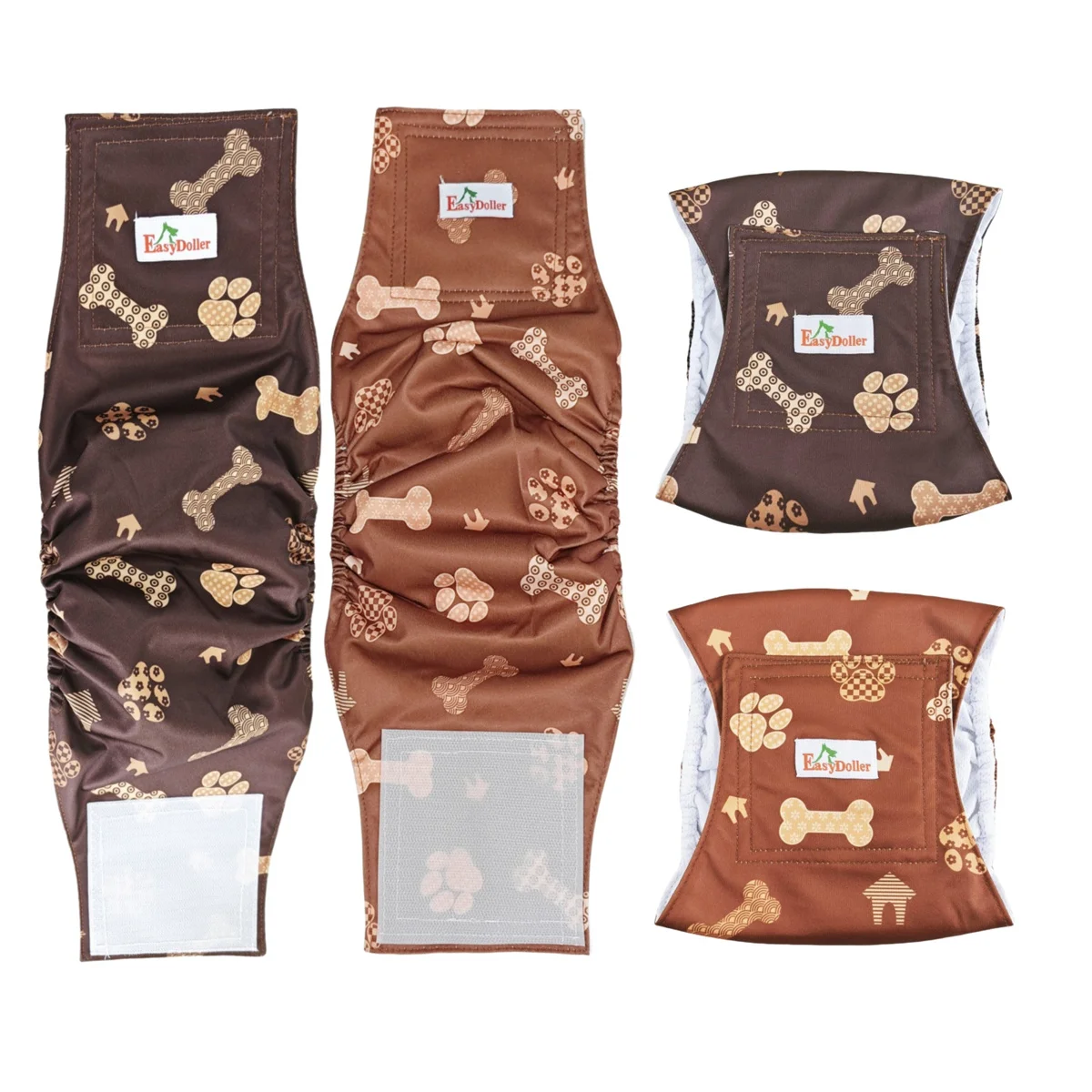 2 Pack Pet Male Dog Diaper Washable Physiological Sanitary Pants Reusable Pets Dogs Nappy Belly Band Wrap Pee Pant for Puppy