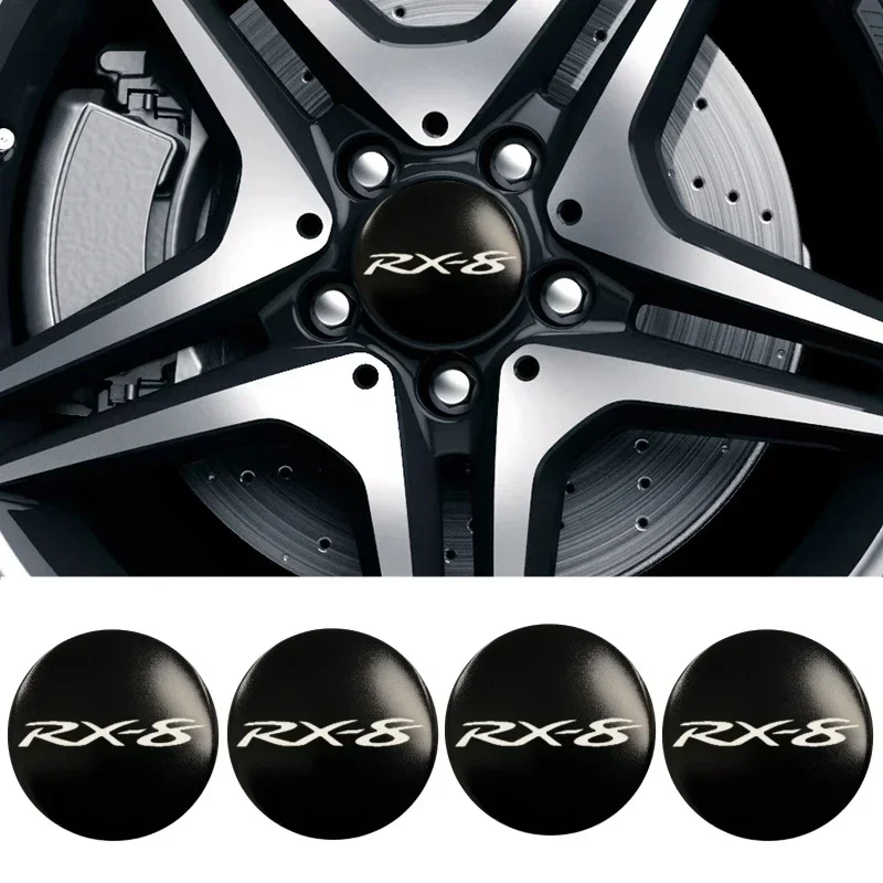 56/60/65mm Car Wheel Center Hub Stickers Covers for RX-8 626 RX7 MX3 Axela Atenza CX-3 CX-4 CX-5 CX-8 CX-7 CX-9 Demio