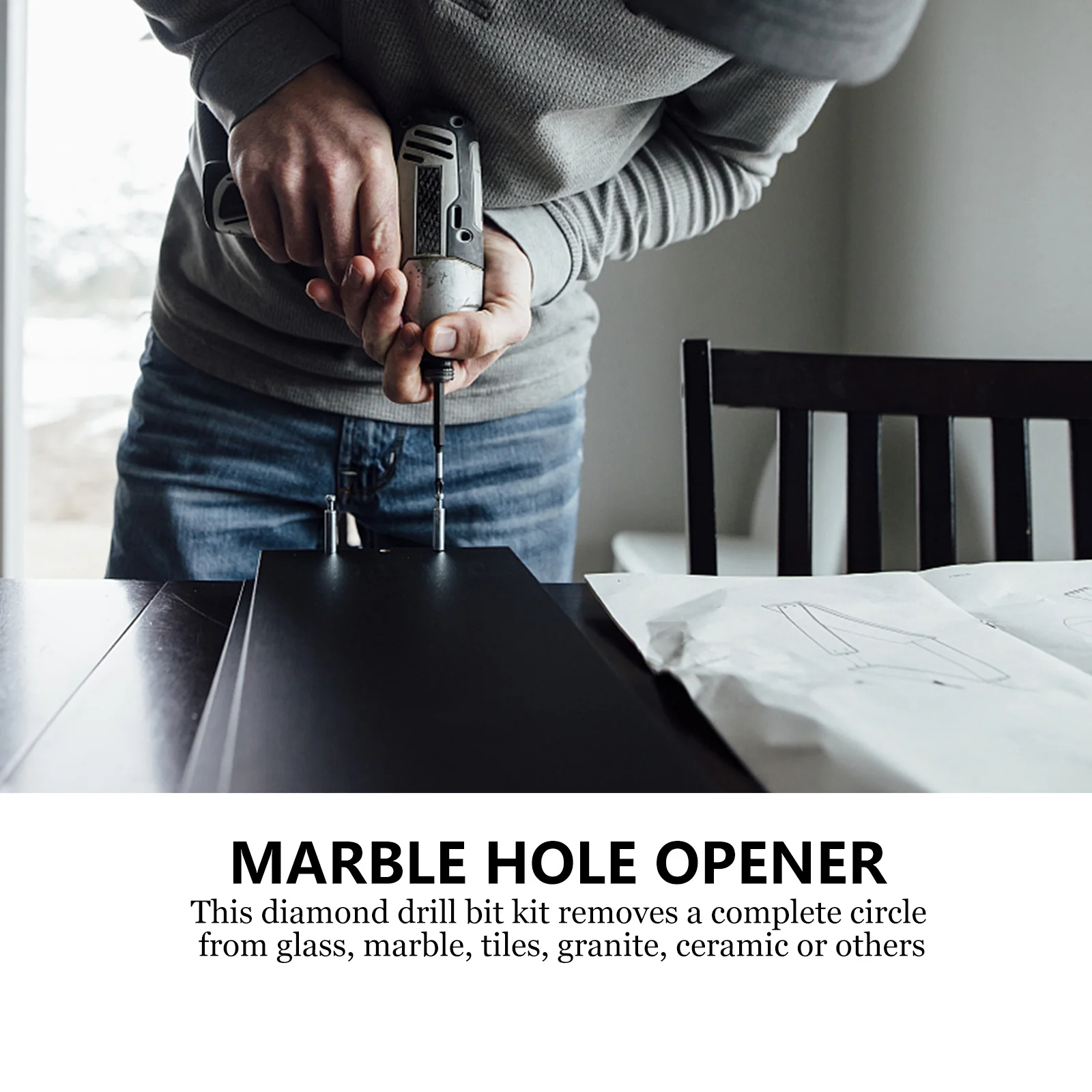 

15 Pcs Hole Opener Set Diamond Drill Kit Cutter Cutting Machine Woodworking Tool Silver Bit Masonry