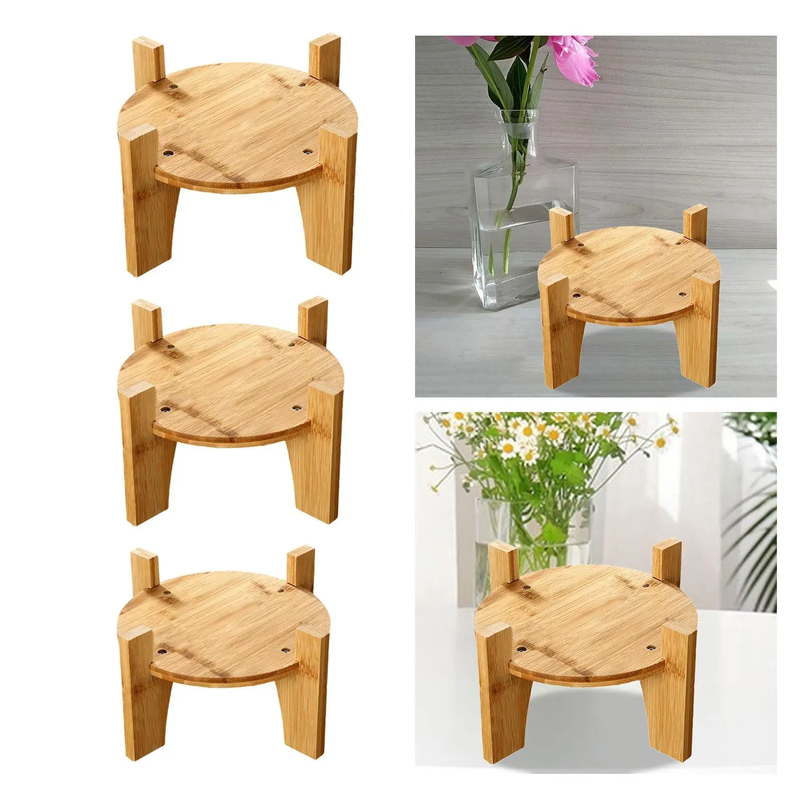 Multipurpose Drink Dispenser Stand Rack de jarro de vidro Suporte de madeira Display Riser para cozinha Home Barras de bancada