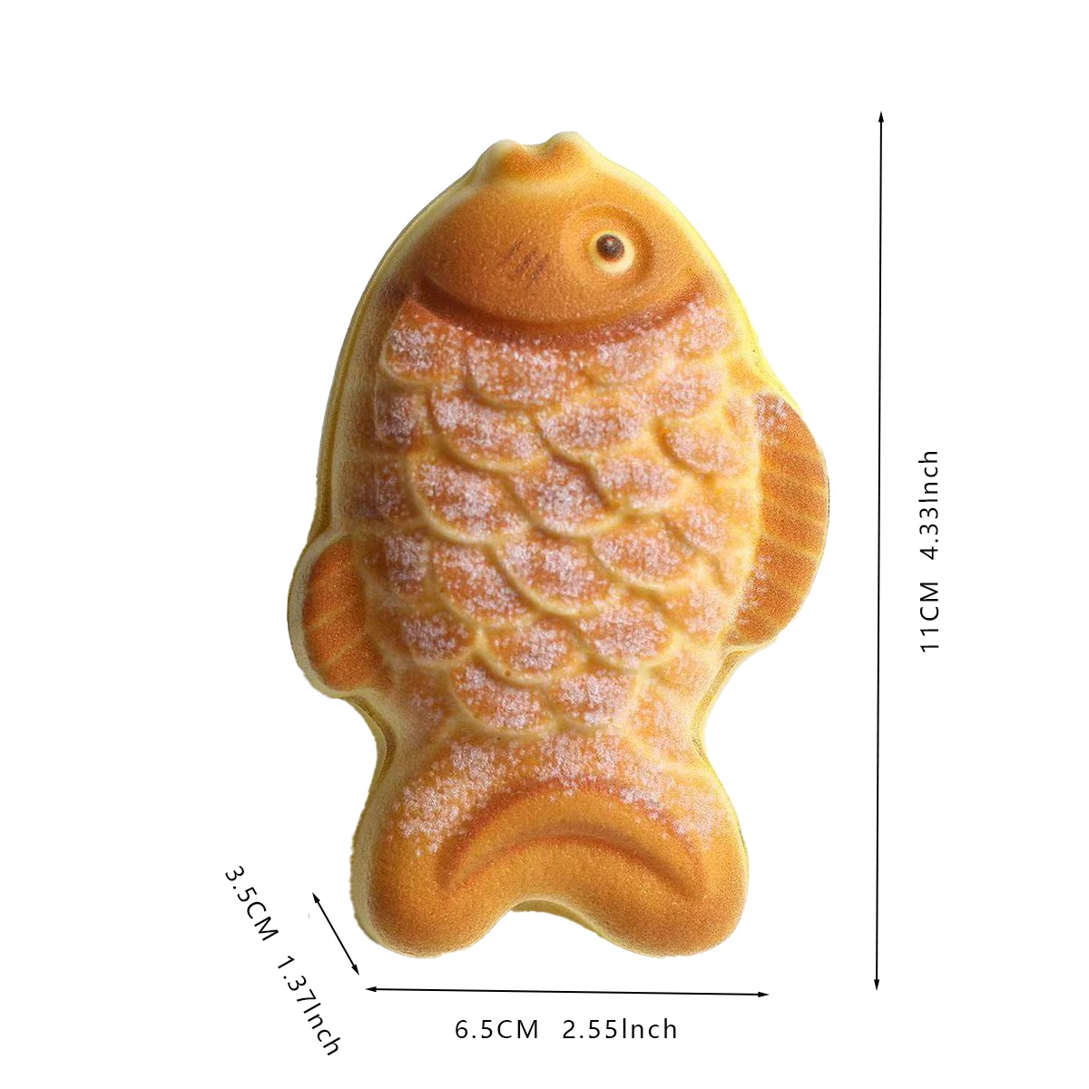 1PCS High-Quality New Squeeze Slow Rebound Simulation Food Taiyaki Bread Model Food Toy Stress Relief Squeeze Gift view 6