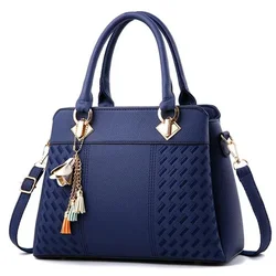 Gusure Luxury Handbag Women Female Shoulder Bags Crossbody Bag with tassel hanging Large Capacity Embroidery Tote Sac A Main