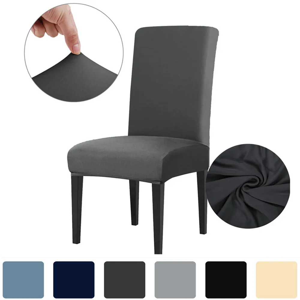 4pc elastische Stretch Esszimmers tuhl bezug rutsch feste Sitzbezüge für Wohnzimmer Küche Restaurant Bankett Hotel Wohnkultur