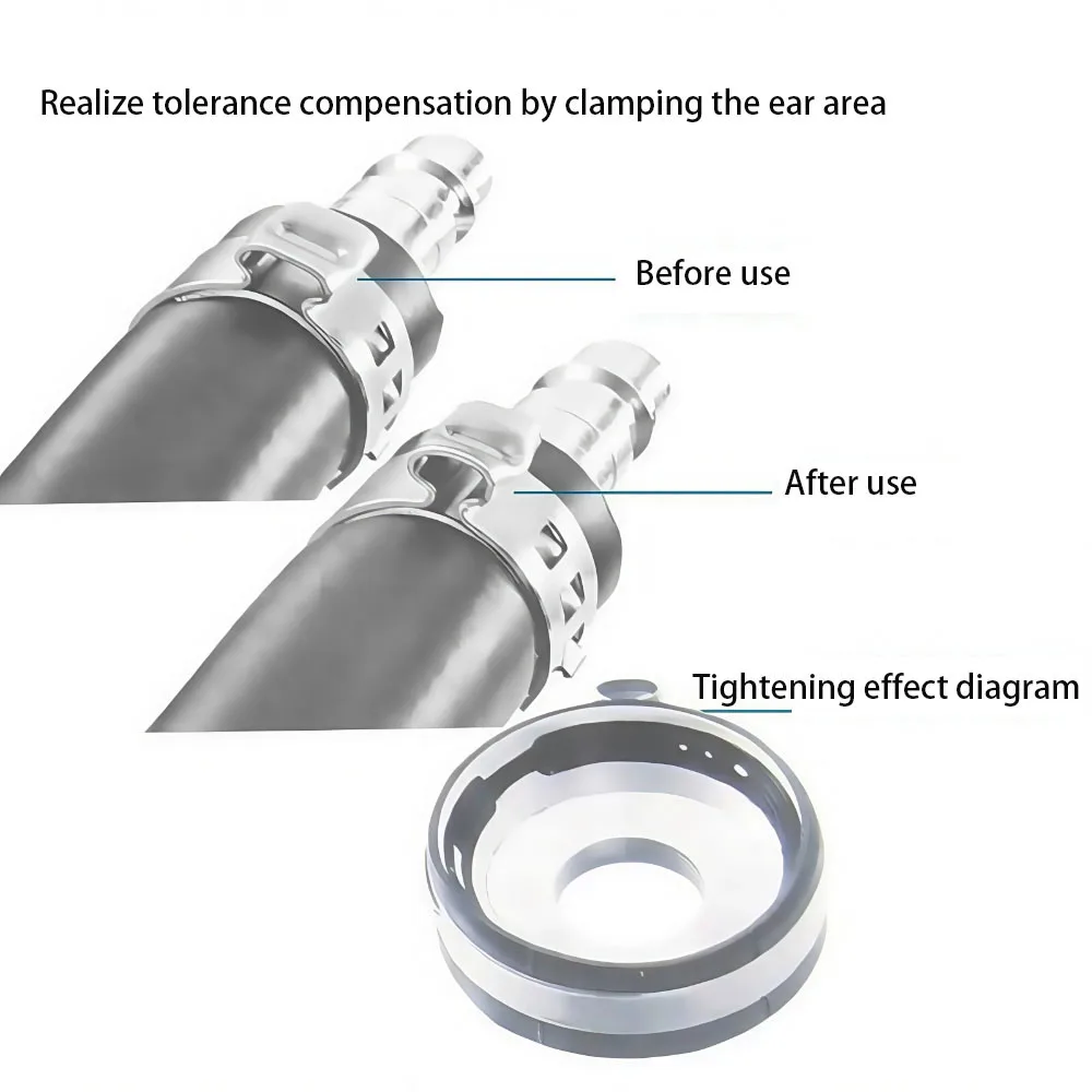 5.3mm-36.4mm 316 Steel Single Ear Clamp/Car/Ship/Water Pipes/Oil Pipes/ Exhaust Pipe Tighten The Pipe Clamp