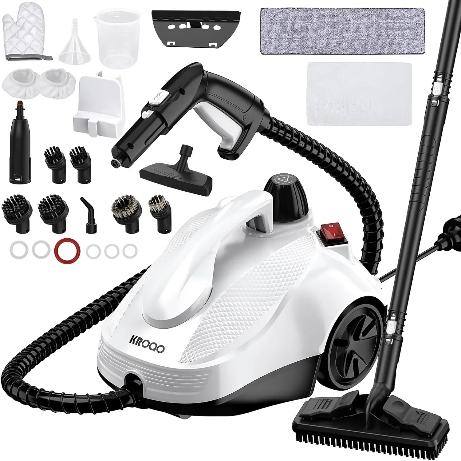 Cleaner, Steam Mop with 23 Accessories, Powerful Multipurpose Portable Steamer for Cleaning to Remove Grime, Grease, for Multi-P