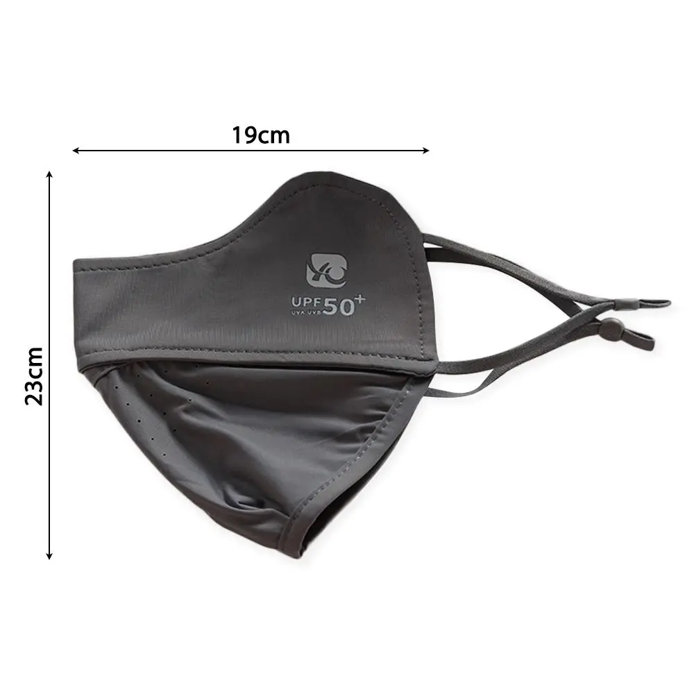 1Pcs Ice Silk Face Mask New Sun Protection Anti-UV Face Shield Driving Solid Color Summer Sunscreen Mask