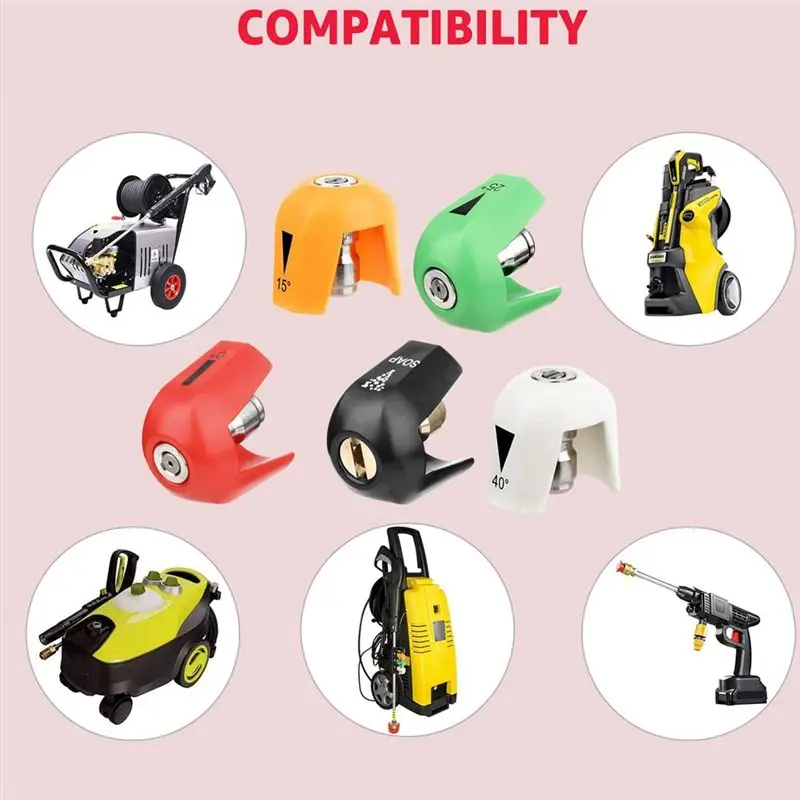 Exquisite-5 Pack Quick Connect Pressure Washer Nozzle Tips Without Base-For SPX3000 Series & Universal Pressure Washers Easy Ins