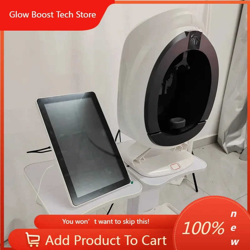 

GBNew 3D Facial Skin Analyzer Machine, 15.6 Inch Skin Analyzer, Facial Machine, 8 Light Spectrum Skin Analysis Scanner