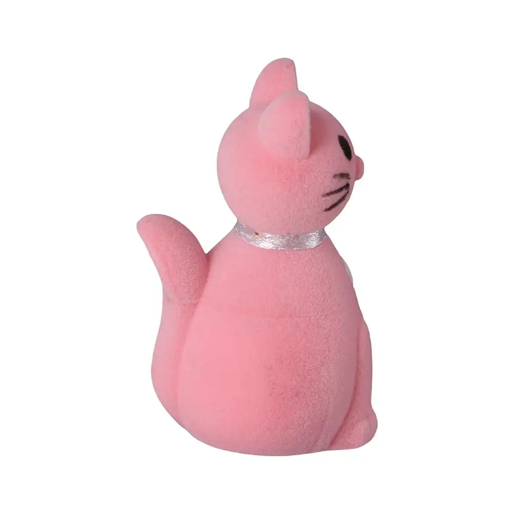 Cute Earring Lover Cartoon Turtle Tortoise Cat Velvet Ring Box Gift Boxes Storage Case Jewelry Display