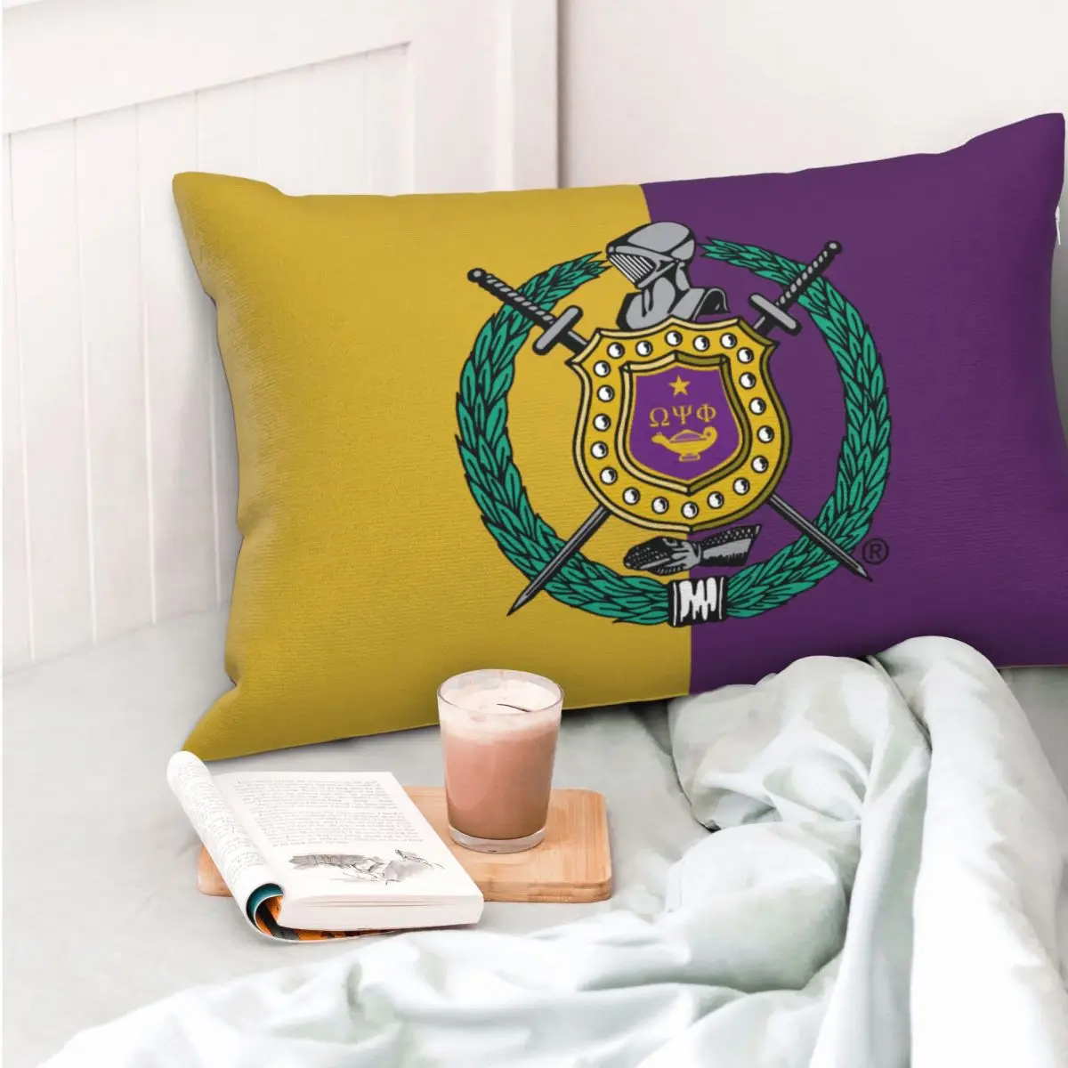 Omega Fraternity Psi Phi OPP Pillow Cases Lightweight Super Soft Easy Care Microfiber Pillowcases, Gifts for Women Men - 2-Pack