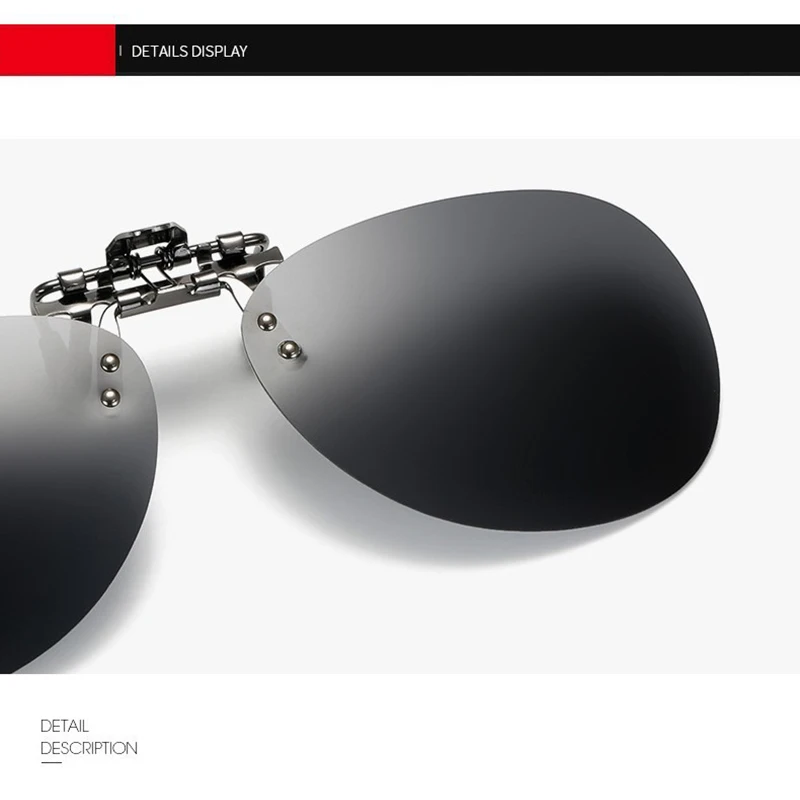 الطيار UV400 نظارات شمسية الاستقطاب كليب على النظارات الشمسية الرجال سائق السيارة في الهواء الطلق نظارات مكافحة وهج عدسة خمر النظارات FH0809