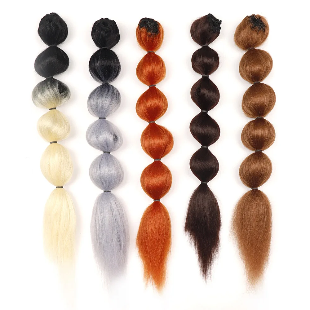 

Bubble Ponytail Extension Elastic String Cute Braid Long Hairpieces New Hair Trend Stylish for Women Daily Party Looks