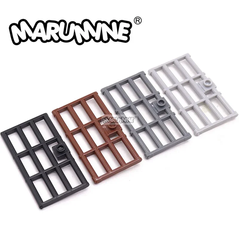 MARUMINE MOC 60621 20PCS 1x4x6 Fence Gate Leaf Classics City Door and Window Accessories Compatible with 60596 Brick Parts