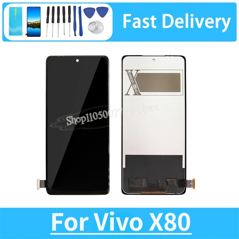 vivo-x80-lcdディスプレイ671インチタッチスクリーンデジタイザーアセンブリ交換部品用