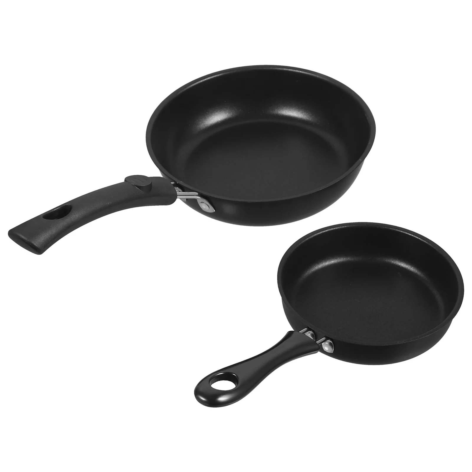 

2Pcs Iron Nonstick Cooking Pan Multiuse Breakfast Tool for Frying Eggs Pancakes Omelets Smooth Comfort Handle Set