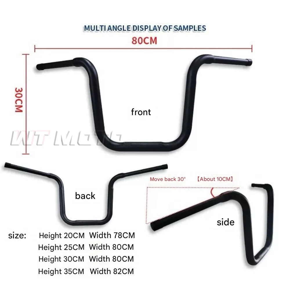 For HYOSUNG GV300s Modified Handlebar Comfort Rearward Variable Diameter Handlebar Direct Bolt-On Parts
