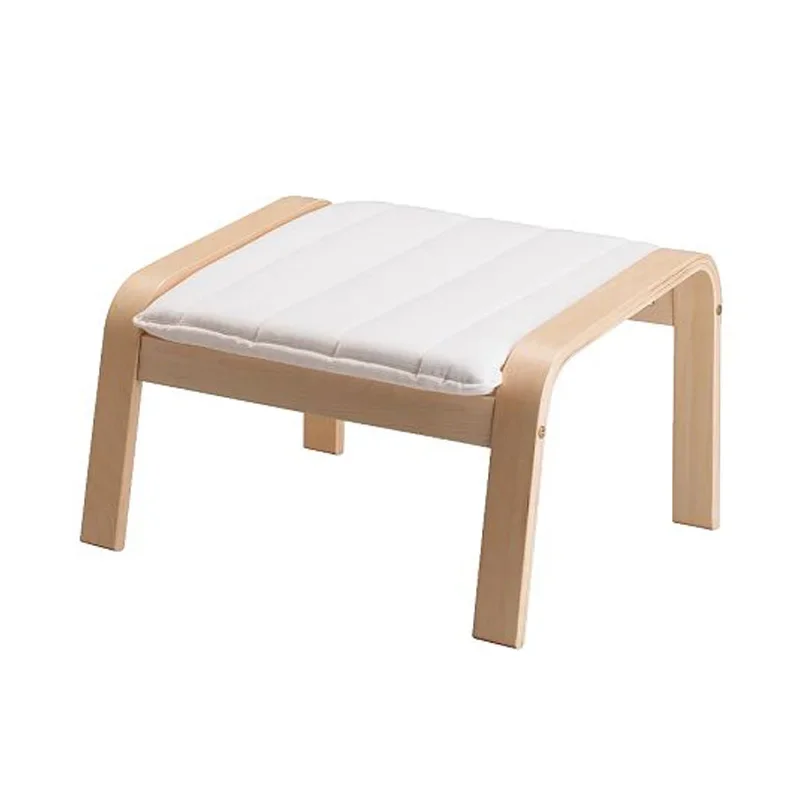 

Footstool fabric removable solid wood stool sofa stool shoe stool American living room footstool