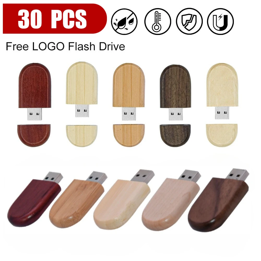 

30pcs Custom Pen Drive Wood gifts USB Flash Drives High-speed Memory Stick Pendrive 64GB 32GB 16GB 8GB U Disk gift Photography
