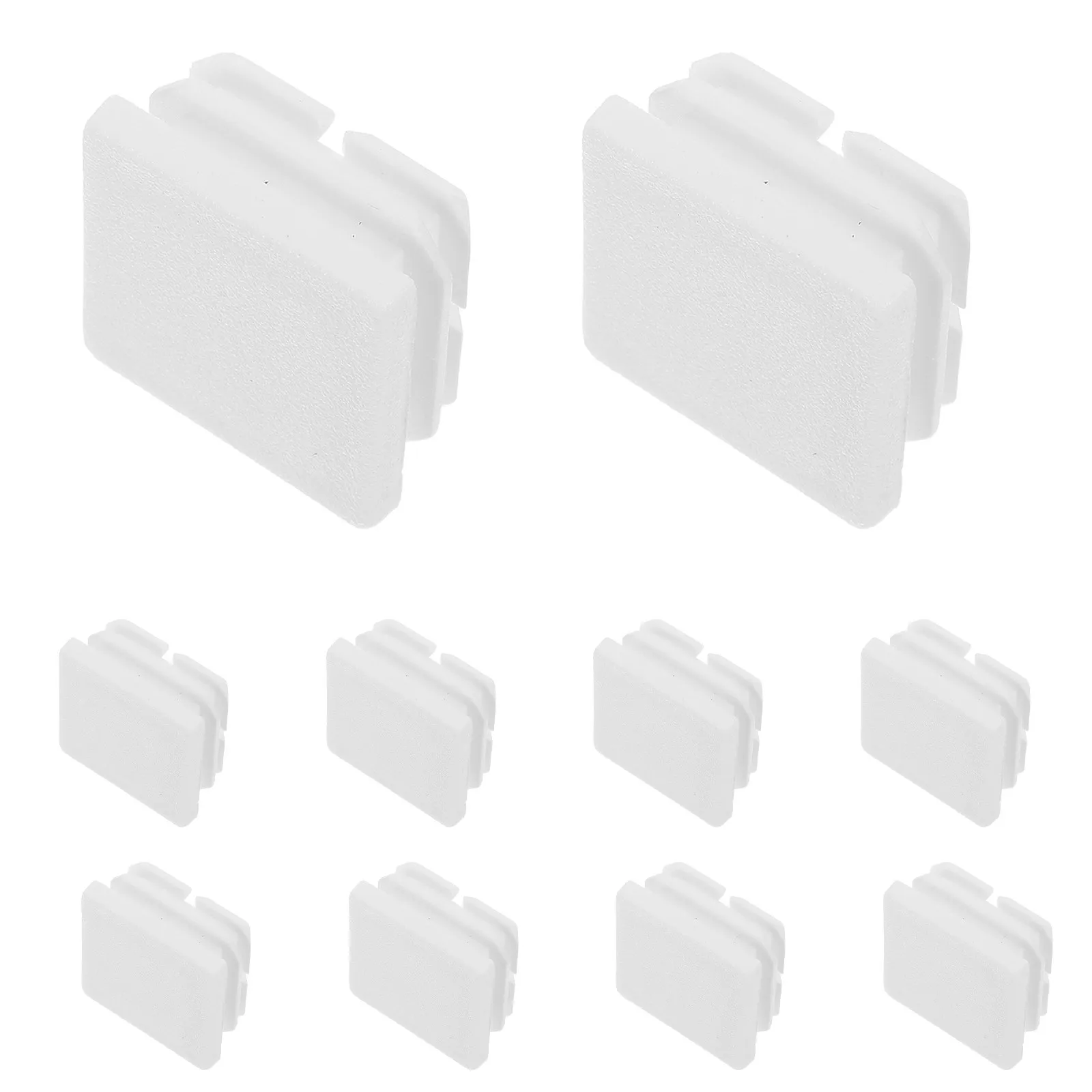 24 embouts carrés antidérapants en plastique pour pieds de meubles, pieds de chaise, tubes de table, poteaux de clôture, blanc