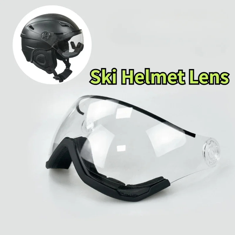 AIDY Ski Helmet Visor High Definition Anti-fog Reinforced Transparent PC Windproof Lenses Goggles