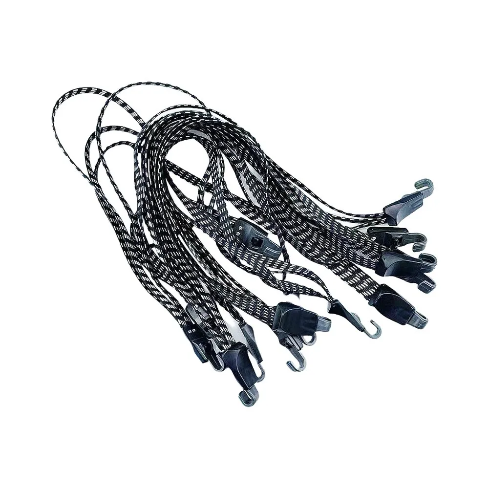 Adjustable Elastic Cargo Bungee Cord With Hooks, Heavy‑Duty Luggage Securing Strap For Bicycle, Motorcycle Outdoor Travel