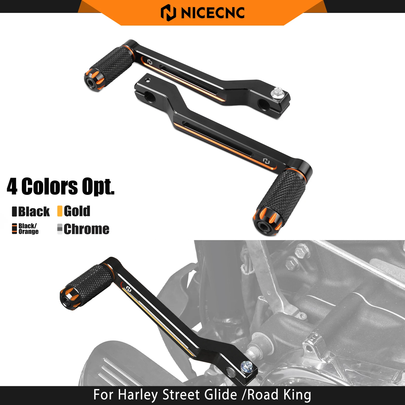 

NICECNC Shift Lever For Harley Street Glide FLHX 17-24 Road King Fat Boy 114 FLFBS Tri Glide Ultra FLHTCUTG 17-23 Ultra Limited