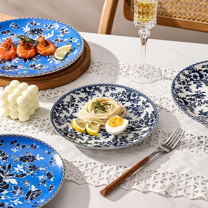 

European ins banquet creative plate steak plate, restaurant hotel home artistic Western flat