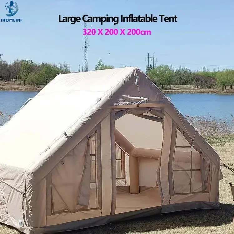 Large Inflatable Tent for Outdoor Portable Camping Thicken Rainproof Automatic No Build Tent Forest Hut 300D Oxford Cloth Lodge