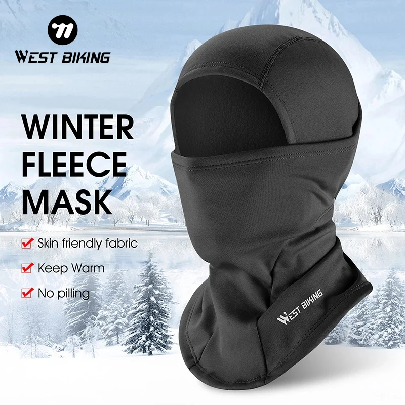 

WEST BIKING Cycling Cap Winter Warm Running Scarf Balaclava Velvet Climbing Fishing Skating Hat Bicycle Full Face Cover Headwear